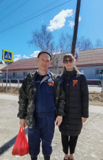 Центральная библиотека с.им.Полины Осипенко провела акцию "Георгиевская ленточка"