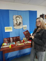 Библиотека с. Оглонги оформила книжную выставку,посвященную Булгакову М.А. "Мастер на все времена"